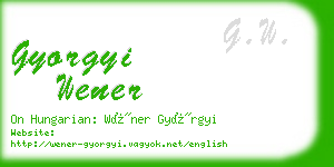 gyorgyi wener business card